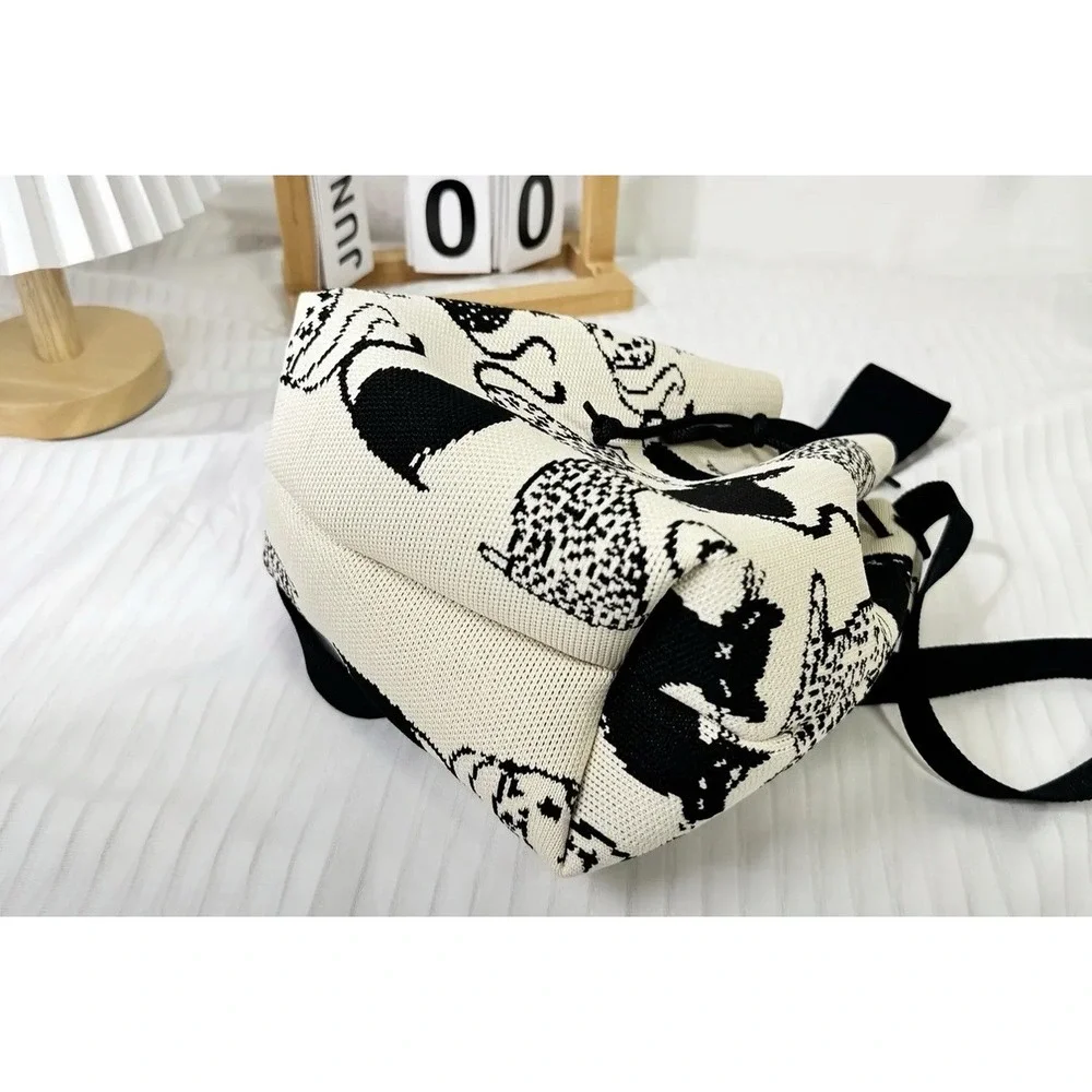 Japanese Style Anime Cat Handbag‎ Drawstring Sakura Purse Kawaii Bag New